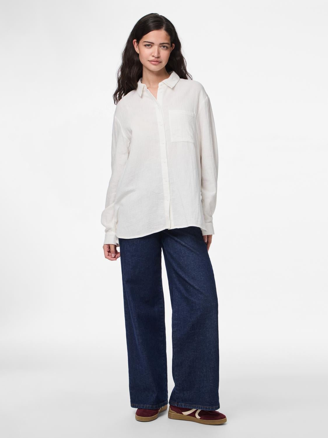 PCSASTINA Shirt - Cloud Dancer - VERO MODA & VILA Bergvik